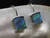 black opal rectangular earrings
