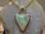 crystal opal triangle shaped pendant