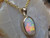 white fire opal pendant