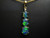 three stone opal pendant