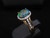 Opal triplet and diamond ring