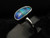 Black opal ring