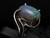 Dark crystal opal ring