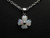 White opal flower pendant