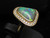 opal diamond halo ring
