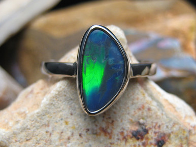 Evangeline - Black Opal Ring