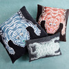 Tibetan Tiger Velvet Pillow Lapis 22x22