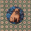 Blue Pug Button — Antique Toy Portrait, 2.25"