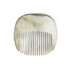 Hand-Carved Buffalo Horn Kimono Comb – White | Artisan Luxury Hair Comb, Small Decorative Comb
