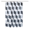 Palazzo Shower Curtain Charcoal/Metallic Silver