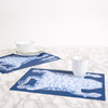 Siren Song Blue Tibetan Tiger Woven Vinyl Placemats – Set of 4