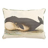 Whale Vintage Canvas Pillow 12"x16" | Nautical Siren Song