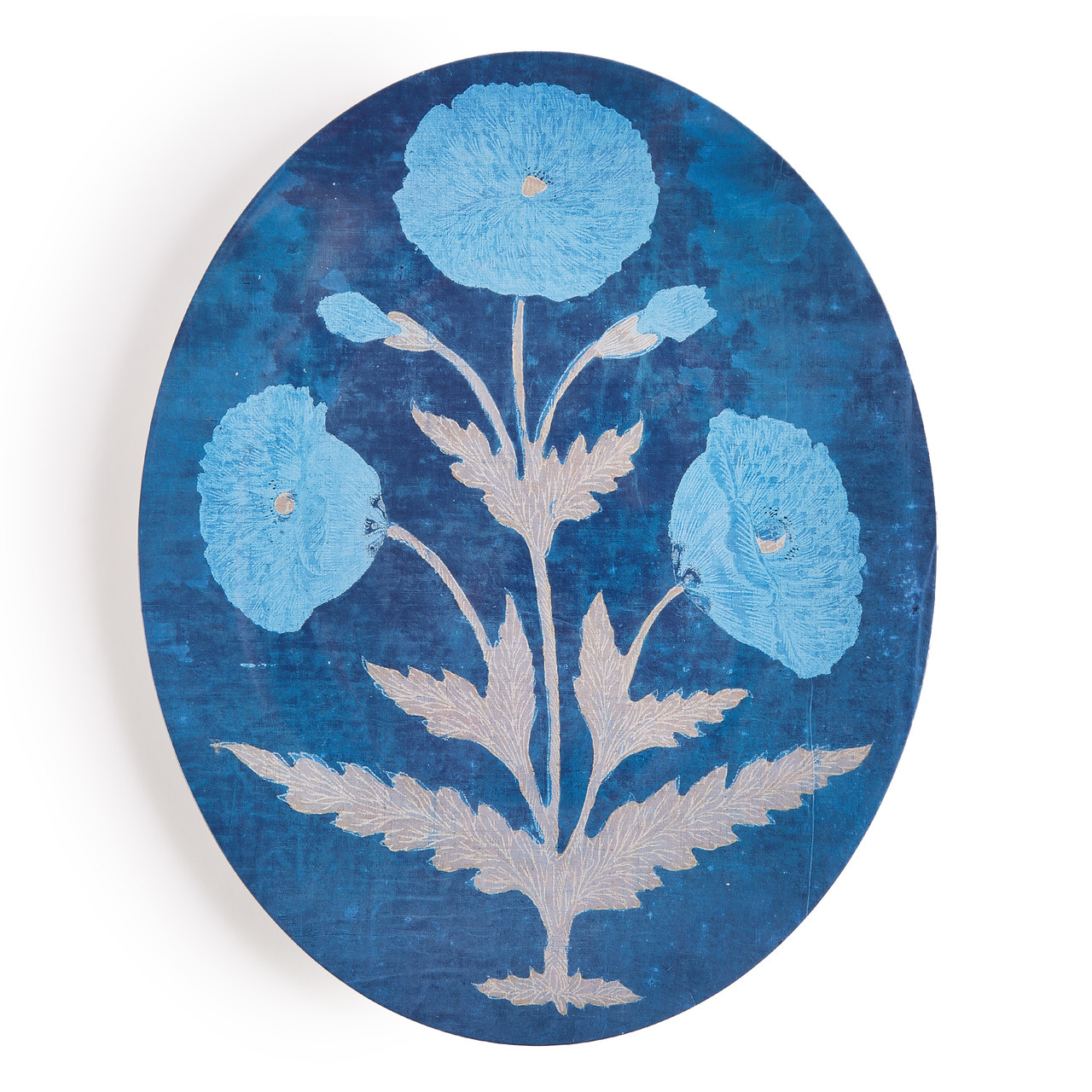 Poppy Blue Oval Tray – Melamine Serving Tray - Thumbnail 2