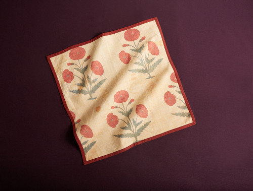 Poppy Dinner Napkins Set/4