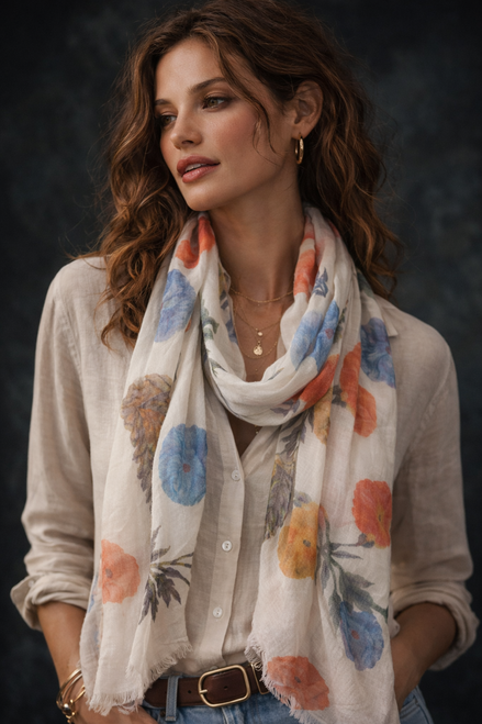 Poppy Cashmere/Silk Scarf