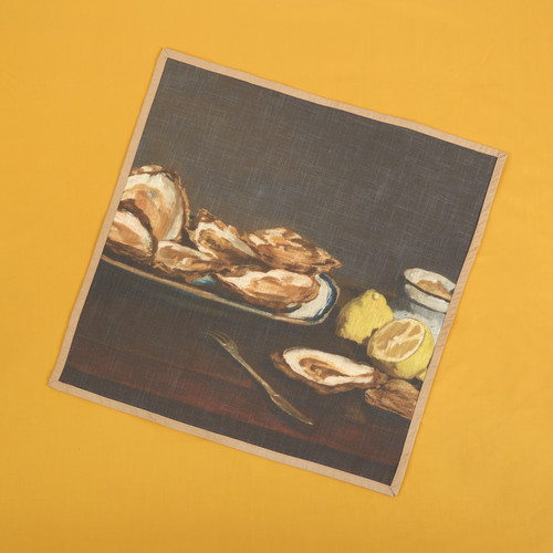 Modernist Oysters Cotton Dinner Napkins Set of 4 – 20"x20"