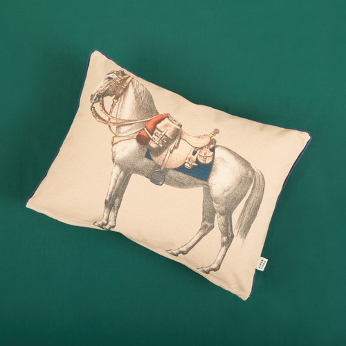 Cavalry Vintage Canvas Pillow 12"x16" | Equestrian Decor