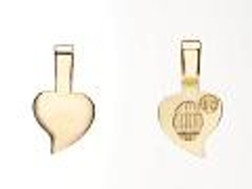 25 Small Aanraku 18K Gold plated Heart Bails