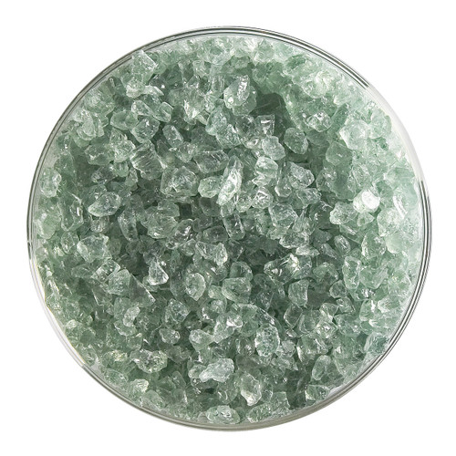 Bullseye Glass Spruce Green Transparent Tint, Frit, Coarse, 1 lb jar 001841-0003-F-P001