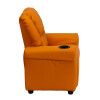 Flash Furniture Contemporary Orange Vinyl Kids Recliner with Cup Holder and Headrest Model DG-ULT-KID-ORANGE-GG 4