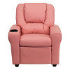 Flash Furniture Contemporary Pink Vinyl Kids Recliner with Cup Holder and Headrest Model DG-ULT-KID-PINK-GG 7