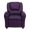 Flash Furniture Contemporary Purple Vinyl Kids Recliner with Cup Holder and Headrest Model DG-ULT-KID-PUR-GG 5