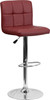 Flash Furniture Contemporary Burgundy Vinyl Adjustable Height Bar Stool with Arms and Chrome Base Model DS-810-MOD-BURG-GG