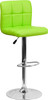 Flash Furniture Contemporary Green Vinyl Adjustable Height Bar Stool with Arms and Chrome Base Model DS-810-MOD-GRN-GG