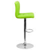 Flash Furniture Contemporary Green Vinyl Adjustable Height Bar Stool with Arms and Chrome Base Model DS-810-MOD-GRN-GG 4