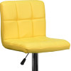 Flash Furniture Contemporary Yellow Vinyl Adjustable Height Bar Stool with Arms and Chrome Base Model DS-810-MOD-YEL-GG 5