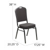 Flash Furniture HERCULES Series Crown Back Stacking Banquet Chair with Navy Vinyl and 2.5'' Thick Seat - Silver Vein Frame Model FD-C01-SILVERVEIN-GY-GG 3