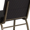 Flash Furniture HERCULES Series 21'' Extra Wide Black Dot Patterned Fabric Stacking Church Chair with 4'' Thick Seat - Gold Vein Frame Model FD-CH0221-4-GV-S0806-GG 5