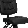 Flash Furniture Mid-Back Black Leather Multi-Functional Task Chair with Height Adjustable Arms Model GO-1574-BK-GG 7