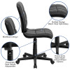 Flash Furniture Mid-Back Black Quilted Vinyl Task Chair with Nylon Arms Model GO-1691-1-BK-GG 4