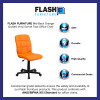 Flash Furniture Mid-Back Orange Quilted Vinyl Task Chair with Nylon Arms Model GO-1691-1-ORG-GG 3