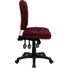 Flash Furniture Mid-Back Burgundy Fabric Multi-Functional Ergonomic Task Chair with Arms Model GO-930F-BY-GG 4