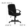 Flash Furniture Mid-Back Black Fabric Executive Chair with Nylon Arms Model GO-ST-6-BK-GG 5