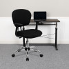 Flash Furniture Mid-Back Black Mesh Task Chair with Arms and Chrome Base Model H-2376-F-BK-ARMS-GG 2