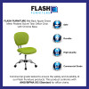 Flash Furniture Mid-Back Green Designer Back Task Chair with Arms and Chrome Base Model H-2376-F-GN-GG 3