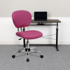 Flash Furniture Mid-Back Pink Mesh Task Chair with Chrome Base Model H-2376-F-PINK-GG 2