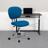 Flash Furniture Mid-Back Turquoise Mesh Task Chair with Chrome Base Model H-2376-F-TUR-GG 2