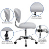 Flash Furniture Mid-Back White Mesh Task Chair with Chrome Base Model H-2376-F-WHT-GG 4