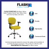 Flash Furniture Mid-Back Yellow Mesh Task Chair with Arms and Chrome Base Model H-2376-F-YEL-ARMS-GG 2