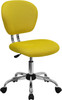 Flash Furniture Mid-Back Yellow Mesh Task Chair with Chrome Base Model H-2376-F-YEL-GG