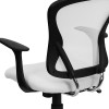 Flash Furniture Mid-Back White Mesh Office Chair with Chrome Finished Base Model H-8369F-WHT-GG 7