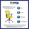 Flash Furniture Mid-Back Yellow Mesh Office Chair with Chrome Finished Base Model H-8369F-YEL-GG 3