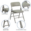 Flash Furniture HERCULES Series Curved Triple Braced & Quad Hinged Gray Vinyl Upholstered Metal Folding Chair Model HA-MC309AV-GY-GG 2