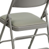 Flash Furniture HERCULES Series Curved Triple Braced & Quad Hinged Gray Vinyl Upholstered Metal Folding Chair Model HA-MC309AV-GY-GG 5