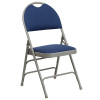 Flash Furniture HERCULES Series Extra Large Ultra-Premium Triple Braced Navy Fabric Metal Folding Chair with Easy-Carry Handle Model HA-MC705AF-3-NVY-GG
