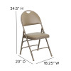 Flash Furniture HERCULES Series Extra Large Ultra-Premium Triple Braced Beige Vinyl Metal Folding Chair with Easy-Carry Handle Model HA-MC705AV-3-BGE-GG 3